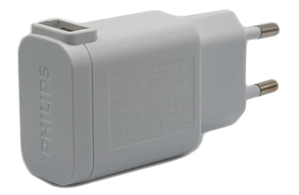 Philips White EUROPEAN 2 pin USB charger for Sonicare Toothbrushes (EU not uk)