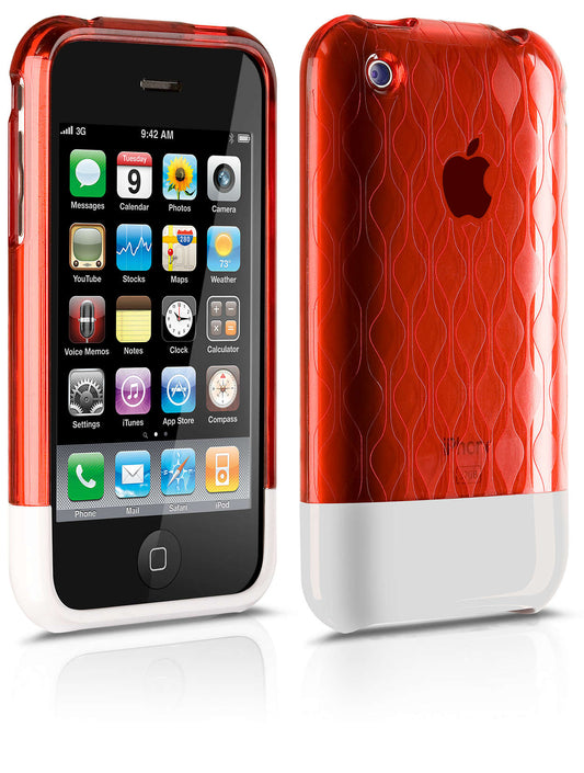 Philips DLM1336/10 Polycarbonate Hard Shell Case - Fits iPhone 3G 3GS Red/White - NEW